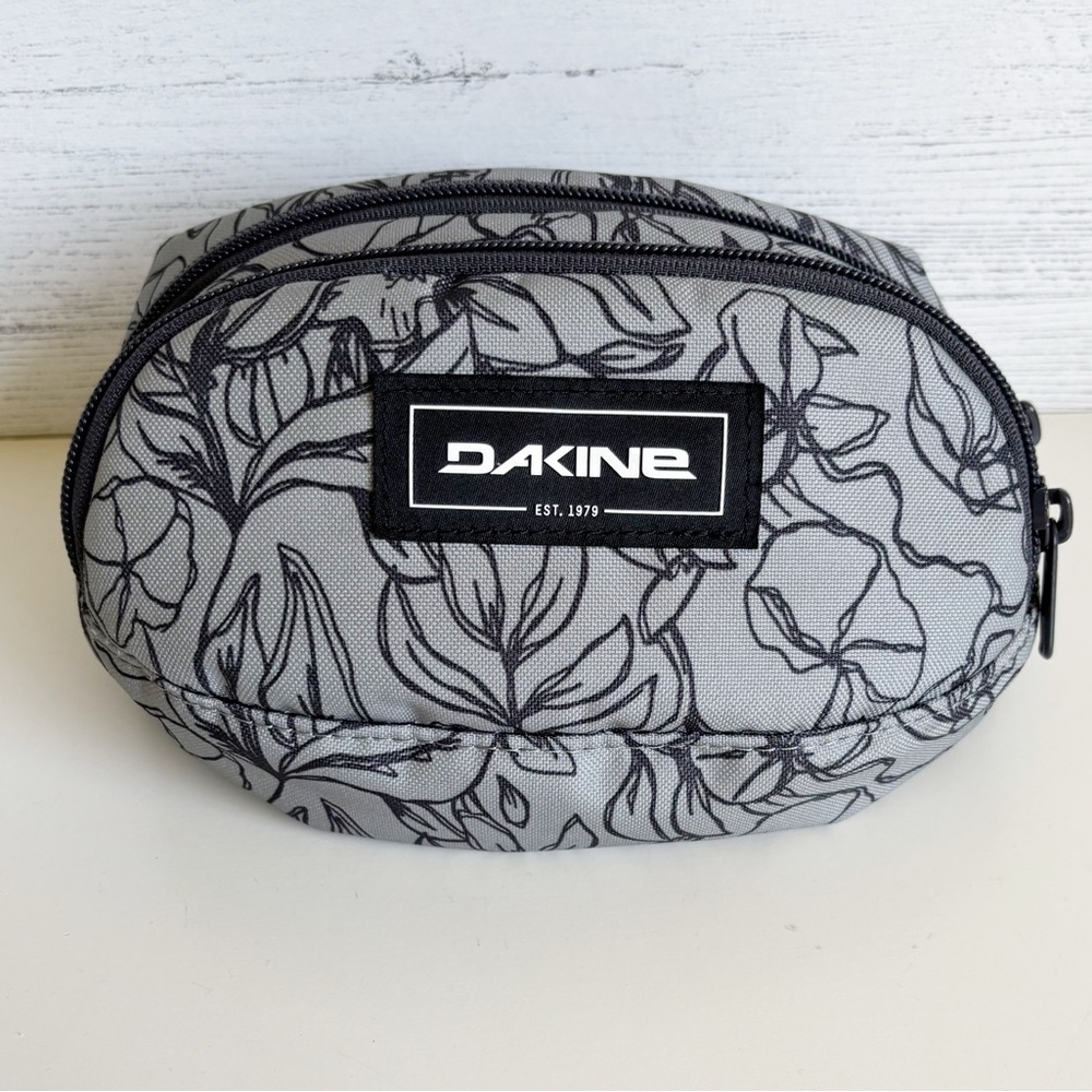 Dakine Belt Bag Fanny Pack Crossbody Grey Line Floral Unisex Double Zip Top